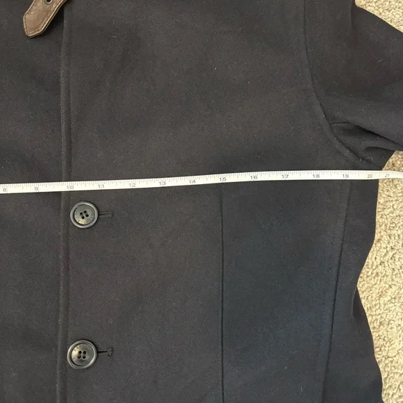 Barbour Barkston Deep Navy Wool Blend Men’s Jacket Small to Medium Heritage - Picture 11 of 16